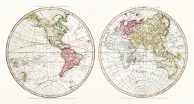 Mapa del mundo mapa globo vintage