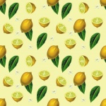 Fundo Vintage Fruta Limão