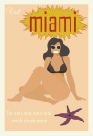 Cartel de viaje de Miami América