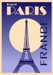 Paříž Francie Cestovní plakát