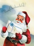 Mikulás karácsonyi képeslap