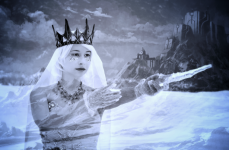 Regina delle nevi, paesaggio invernale, 
