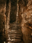 Stairs in a rock crack