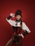 Steampunk, garota, cosplay, imagem