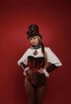 Steampunk, fille, cosplay, image