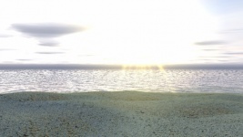 Sol brilhando no mar na praia