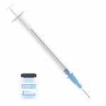 Clipart de vacinação com seringa e agulh