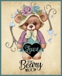 Affiche vintage d'amour d'ours e