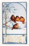 Vintage Christmas postcard old