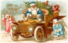 Vintage vánoční pohlednice staré