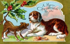 Carte poștală de Crăciun de epocă veche