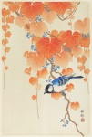 Fågel höst vintage japan