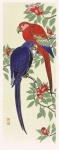 Arte vintage de galho de pássaro