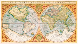 Världskarta karta vintage gammal