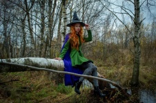 Witch, Halloween, Road, Field