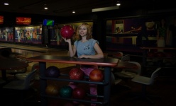 Donna, bowling, palla da bowling, sport