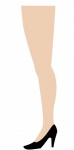 Clipart de sapato de perna feminina