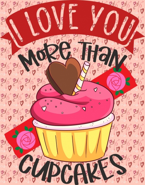 Cupcake Valentine Card Free Stock Photo - Public Domain Pictures