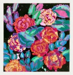 Watercolor painting flowers art
