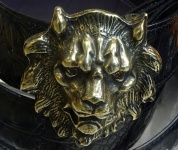 Brass Lions Head Belt Buckle