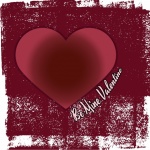 Grunge pozadí srdce Valentine