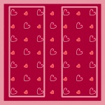 Hearts Frames Pattern Background