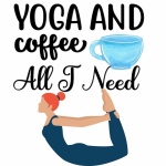 Yoga kaffe affisch
