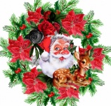 Vintage Christmas Santa Wreath