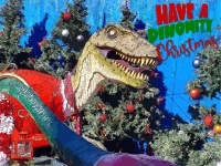 Salutation de dinosaure de Noël
