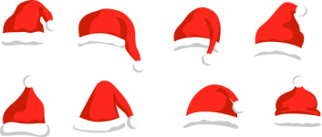 Santa hats set