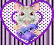 Cute Rat Valentine Heart