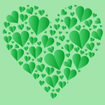 Grüne Herzillustration