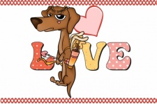Valentine Cupid Dog