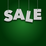 Green sale sign
