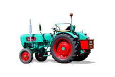 Old tractor, green tractor