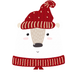 Recorte de sombrero y bufanda de oso pol