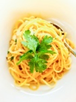 Repas de spaghetti sur une assiette