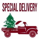 Specjalna dostawa świąteczna ciężarówka