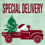 Specjalna dostawa świąteczna ciężarówka