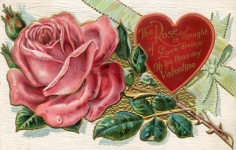 Винтажная открытка на день святого вален