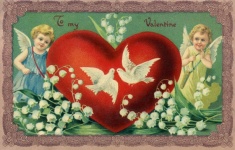 Valentin-napi vintage képeslap