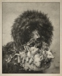 Arte de pollito de perro vintage