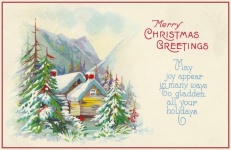 Vintage postcard Christmas old