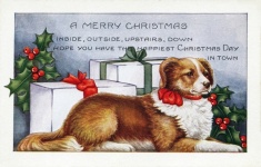 Christmas vintage postcard old