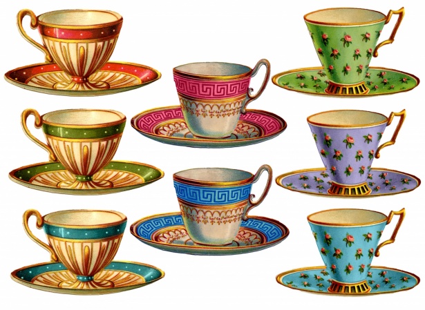 Vintage Tea Coffee Cups Free Stock Photo - Public Domain Pictures