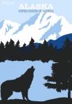 Cestovní plakát na Aljašce