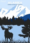 Cestovní plakát na Aljašce