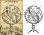 Armillary Sphere Vintage Art
