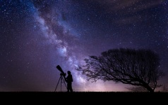 Astronoom, telescoop, amateur