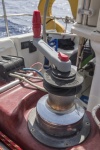 Coiled Rope On A Yacht Winch